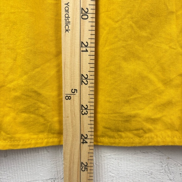 Sadie & Love Yellow Belted Button-Front Women's Midi Skirt W/ Pockets Sz Small - Picture 7 of 8